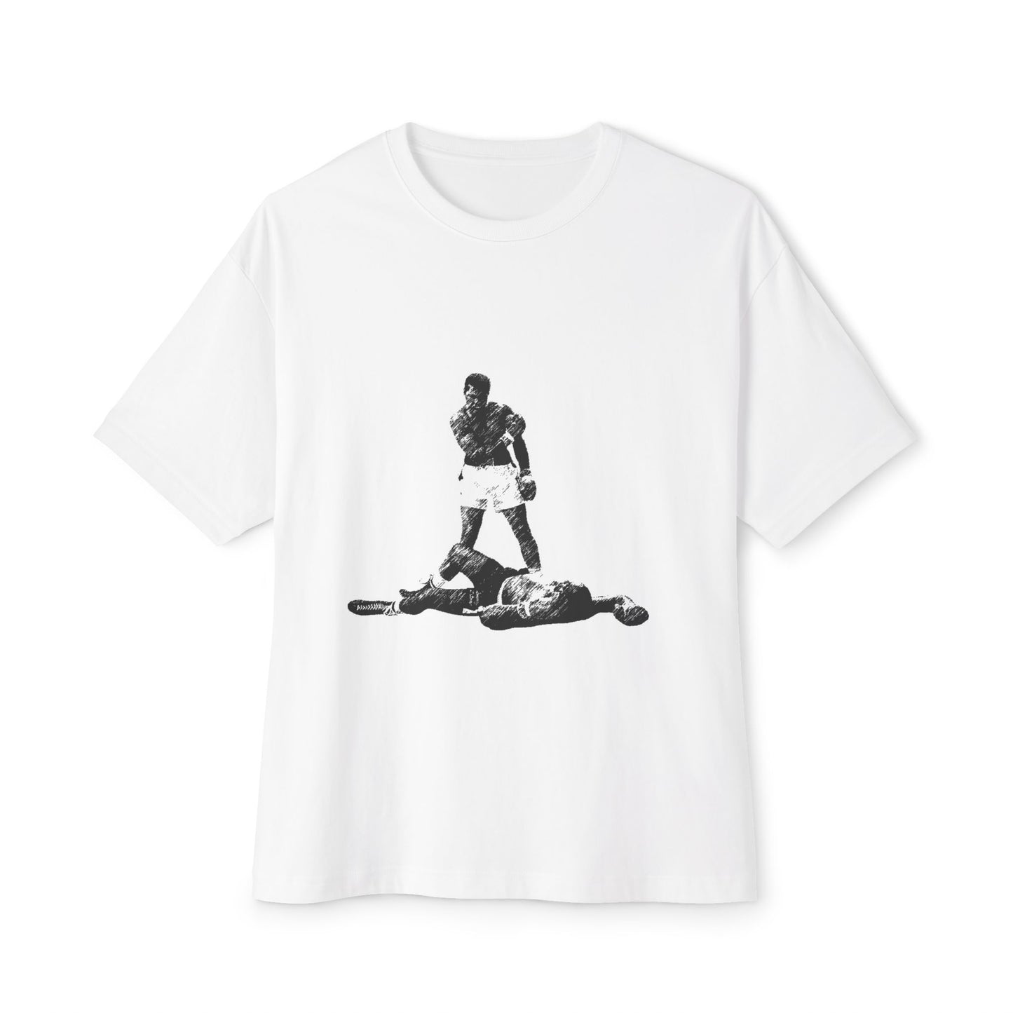 Muhammad Ali Standing Over Opponent T-Shirt — Iconic Boxing Photo Tee